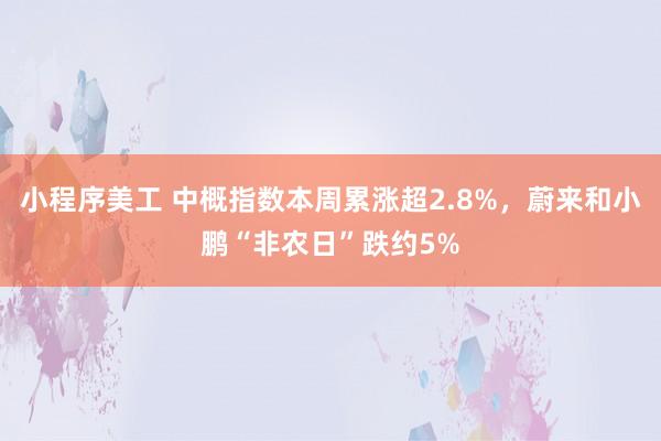 小程序美工 中概指数本周累涨超2.8%，蔚来和小鹏“非农日”跌约5%