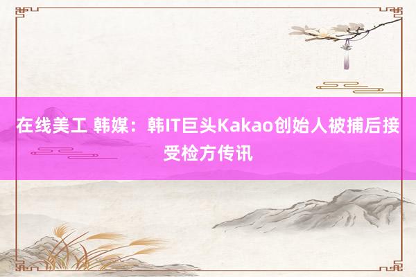 在线美工 韩媒：韩IT巨头Kakao创始人被捕后接受检方传讯