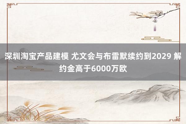 深圳淘宝产品建模 尤文会与布雷默续约到2029 解约金高于6000万欧