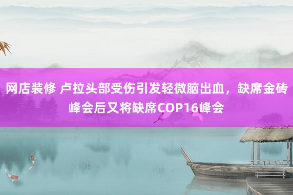 网店装修 卢拉头部受伤引发轻微脑出血，缺席金砖峰会后又将缺席COP16峰会